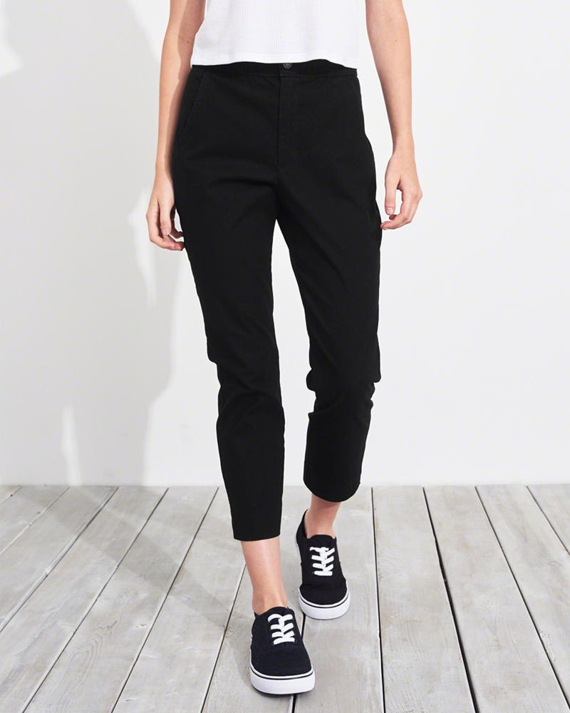 Hollister stretch online crop taper pants